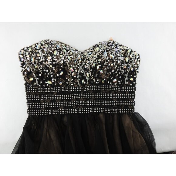 Blondie Nites Prom Strapless Dress Homecoming Dress Cocktail Dress Size 3 - Picture 6 of 9